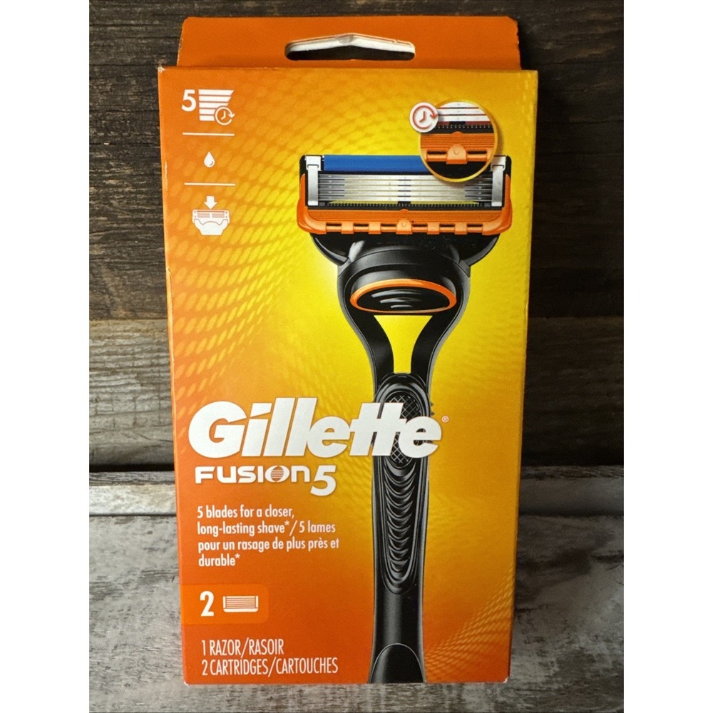 Gillette‎ Fusion5 ProShield Razor Handle + 2 Blade Refills NEW | MSRP = $17